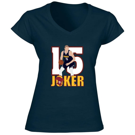 Joker 15 Nikola Jokic Denver LADIES V-NECK Shirt T-Shirt
