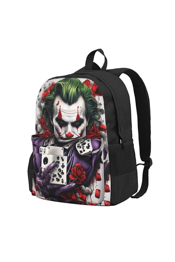 Joker Backpack Anime Computer Bag Hiking Bookpack Bag for Adult 16.5in