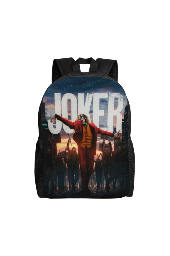 Joker Backpack Cute Anime Large Capacity Multifunction Backpacks Lightweight Sports Travel Laptop Bag Daypack 16In