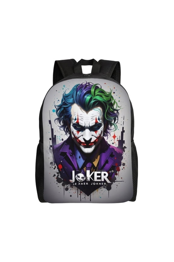 Joker Backpack Cute Anime Large Capacity Multifunction Backpacks Lightweight Sports Travel Laptop Bag Daypack 16In