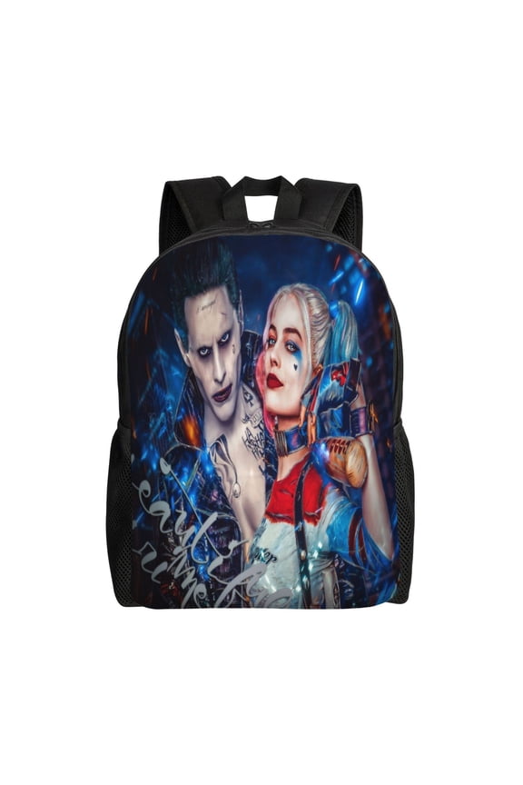 Joker Backpack Cute Anime Large Capacity Multifunction Backpacks Lightweight Sports Travel Laptop Bag Daypack 16In