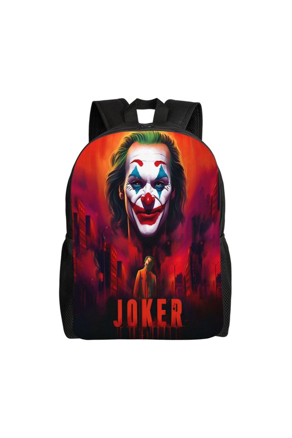 Joker Backpack Cute Anime Large Capacity Multifunction Backpacks Lightweight Sports Travel Laptop Bag Daypack 16In