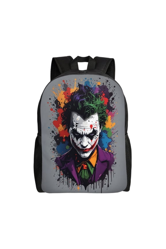 Joker Backpack Cute Anime Large Capacity Multifunction Backpacks Lightweight Sports Travel Laptop Bag Daypack 16In