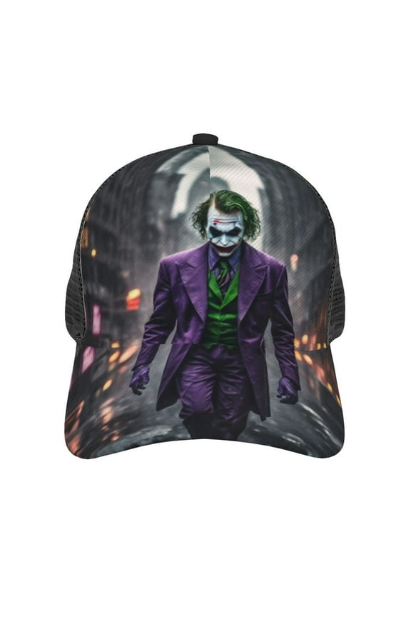 Joker Baseball Cap for Men Women Mesh-Back Adjustable Classic Trucker Hat