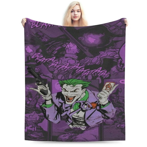 Joker Blanket, Super Soft Large Fluffy Plush Throw Blanket for Boys Girls Young Adults, Cozy Warm Flannel Blanket for Living Room Couch Bed All Seasons 40"X30"