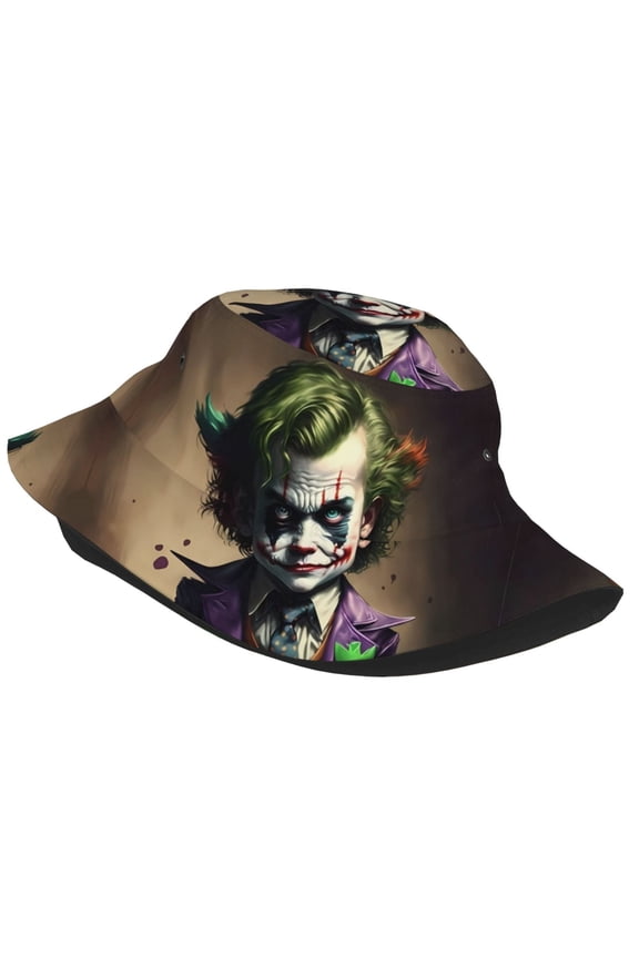 Joker Bucket Hat Beach Sun Hat For Women Men, Beach Caps Reversible Lightweight Outdoor Cap For Beach Travel Headwear