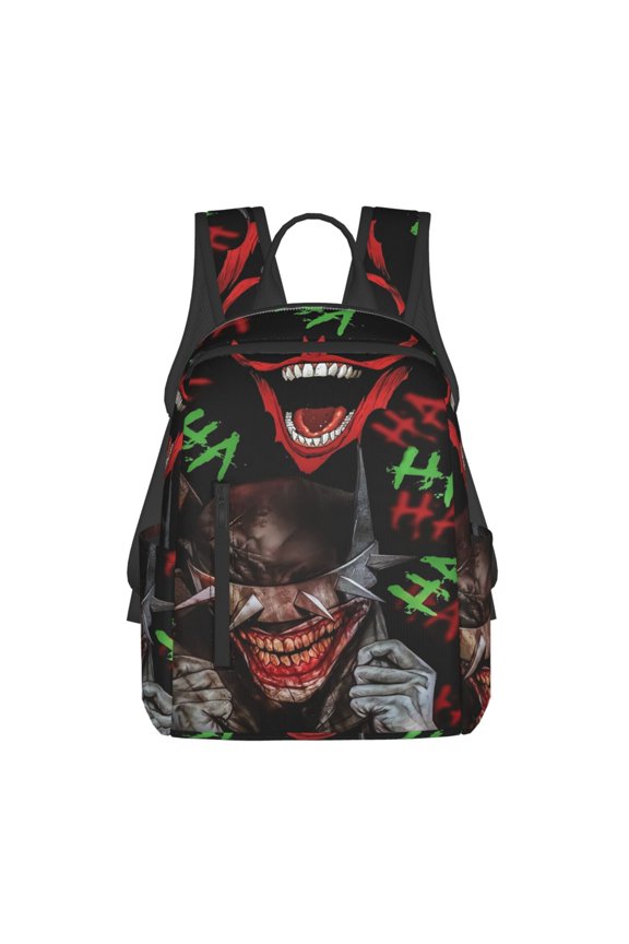 Joker Cartoon Backpack Cute Printed Casual School Laptop Bags Lightweight Travel Sports Daypack Bookbags