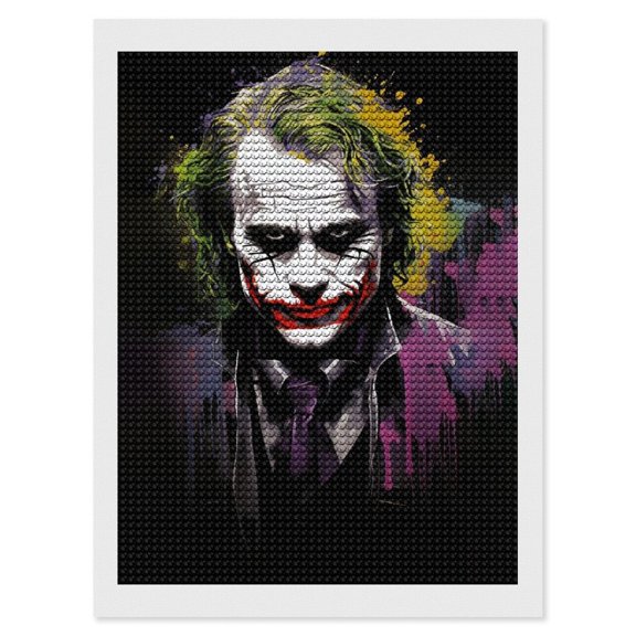 Joker Diamond Art Kits DIY 5D Anime Painting by Number Kits Full Drills for Adults Crystal Pictures Arts Craft for Home Wall Decor Gift 12"x16"