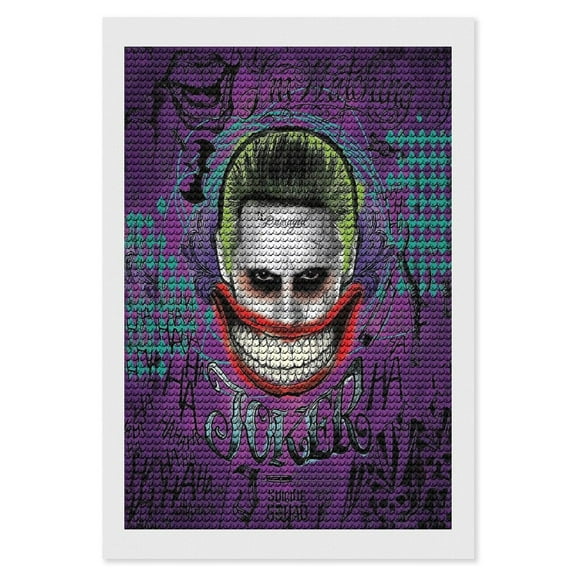 Joker Diamond Art Kits DIY 5D Anime Painting by Number Kits Full Drills for Adults Crystal Pictures Arts Craft for Home Wall Decor Gift 8"x12"