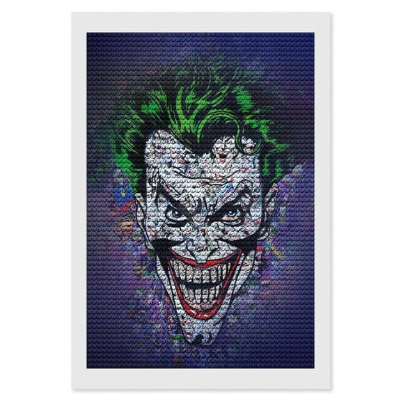 Joker Diamond Art Kits DIY 5D Anime Painting by Number Kits Full Drills for Adults Crystal Pictures Arts Craft for Home Wall Decor Gift 8"x12"