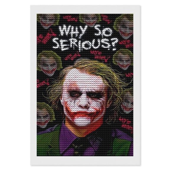 Joker Diamond Art Kits DIY 5D Anime Painting by Number Kits Full Drills for Adults Crystal Pictures Arts Craft for Home Wall Decor Gift 8"x12"