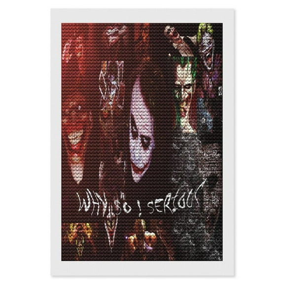 Joker Diamond Art Kits DIY 5D Anime Painting by Number Kits Full Drills for Adults Crystal Pictures Arts Craft for Home Wall Decor Gift 8"x12"