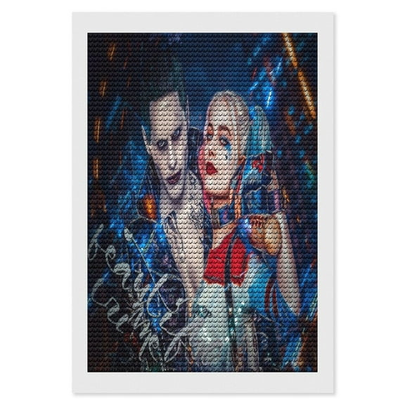 Joker Diamond Art Kits DIY 5D Anime Painting by Number Kits Full Drills for Adults Crystal Pictures Arts Craft for Home Wall Decor Gift 8"x12"