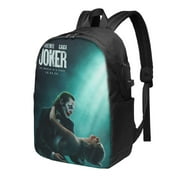 Joker: Folie A Deux Backpack For Men Women Teen , Water Resistant Casual Daypack Fits Laptop With Usb Charging Port,17 In Bookbag For Travel,School,Hiking,Gift