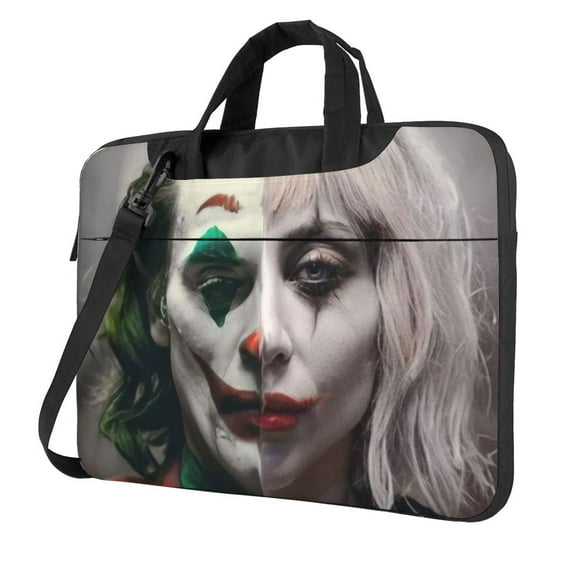 Joker Folie a Deux Horror Laptop Bag Shoulder Portable Laptop Case Sleeve Chromebook Notebook Messenger Briefcase Adjustable Handbag For Women & Men