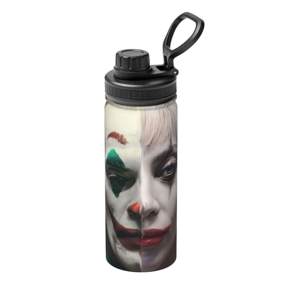 Joker Folie a Deux Horror Sports Insulated Water Bottles Kettle Stainless Steel Portable Cup18OZ For Travel Gym School
