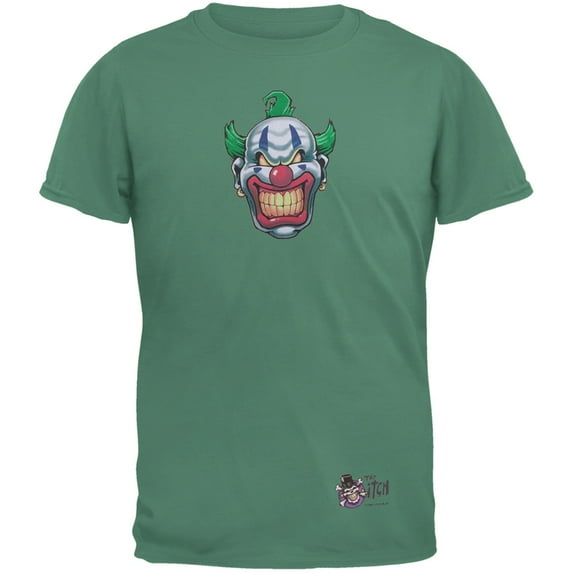 Joker Grinning Teal Adult T-Shirt - Large