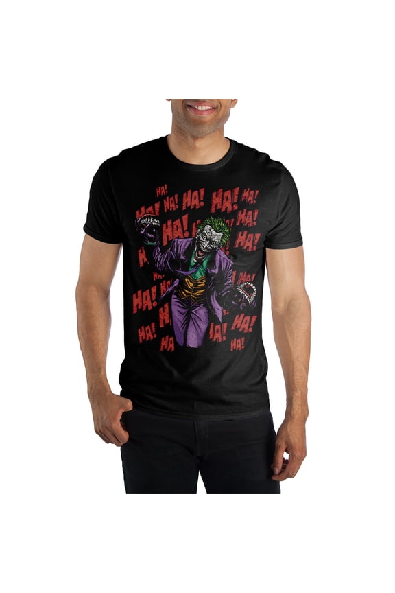 Joker Ha Ha Ha Black T-Shirt-L