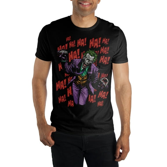 Joker Ha Ha Ha Black T-Shirt-M
