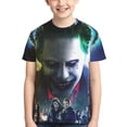 thumbnail image 1 of Joker Harley Quinn Suicide Youth Unisex T-Shirt Crewneck Short Sleeve Double-Sided Print Tee Shirts Top For Boys Girls Kid Teen X-Large, 1 of 6