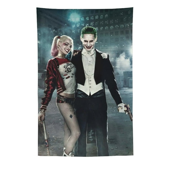 Joker Harley Quinn Tapestry Luxury Wall Hanging Tapestries Decoration For Living Room Bedroom Dormitory Mural Blanket Wall Art Tapestry