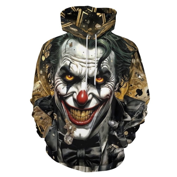 Joker Hoodies for Men Women, Unisex Hooded Sweatshirt, Oversized Pullover with 3D Print, Casual Loose Fit Hoodie, S-6XL