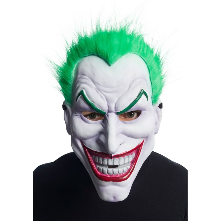 Joker Injection Mold Mask with Green Hair Batman Villan Joker Injection Mold Mask with Green Hair Batman Villan
