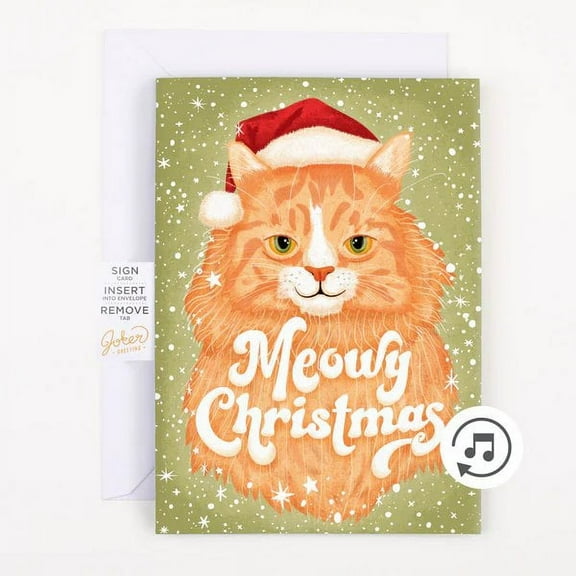 Joker Meowy Christmas Prank Card - Meows Annoyingly for Up to 3 Hours!