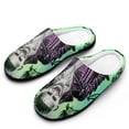 thumbnail image 1 of Joker Movie Character Fuzzy Cotton Slippers For Mens Winter Cotton Lightweight Anti-slip Rubber Sole Slippers House Open Back Slippers Closed Toe Slippers, 1 of 9