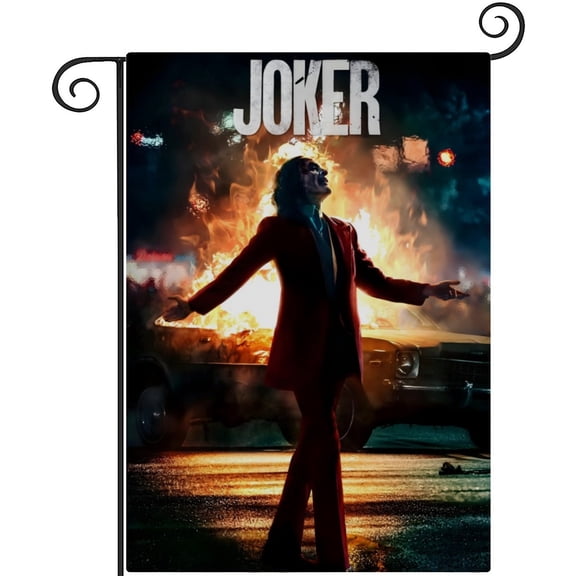 Joker Movie-themed Garden Flag. Perfect gift for fans, friends, and family members, and suitable for outdoor activities, party decorations11''x18''