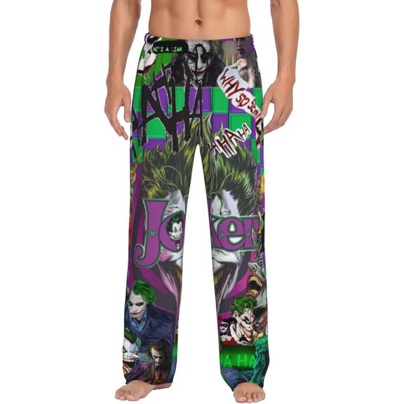 Joker Pajama Pants for Men Women Casual Lounge Pants Soft Pajama Bottoms with Pockets Drawstring Sweatpants Medium