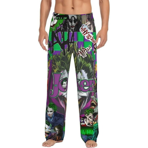 Joker Pajama Pants for Men Women Stylish Lounge Pants Soft Pajama Bottoms Drawstring Sweatpants Medium