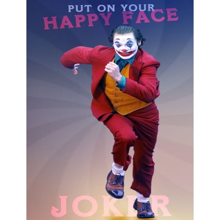 Joker Put On a Happy Face Cake Topper Image