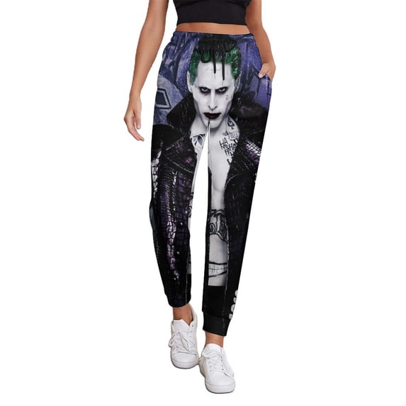 Joker Suicide Squad Womens Sweatpants Joggers Pants Trousers Casual 3D Printing Fashion Sweatpants With Drawstring Closed Bottom Active Sports Track Pants