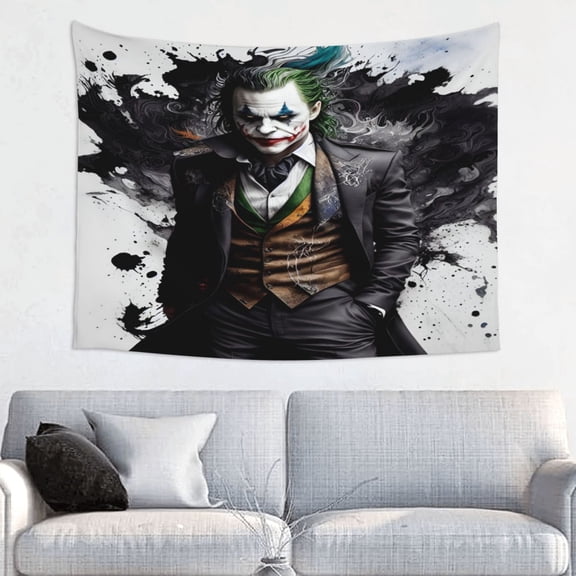 Joker Tapestry Anime Poster Large Background Wall Art Bedroom Wall Decor for Birthday Party 29x37in