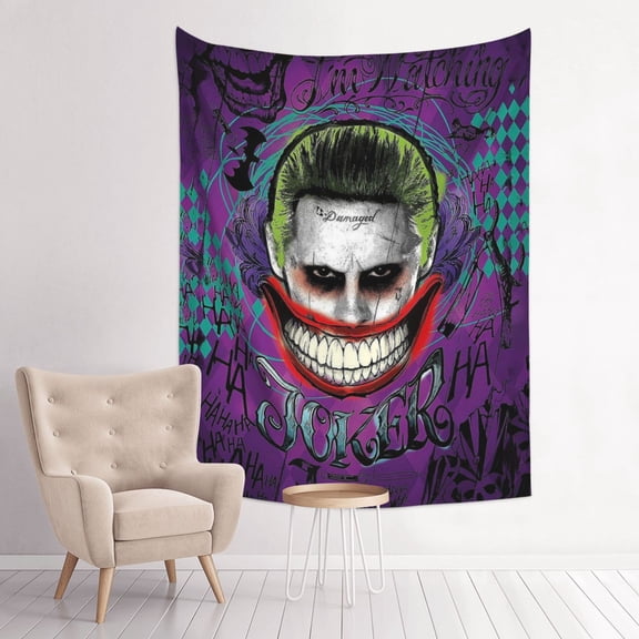 Joker Tapestry Anime Poster Large Background Wall Art Bedroom Wall Decor for Birthday Party 80x60in