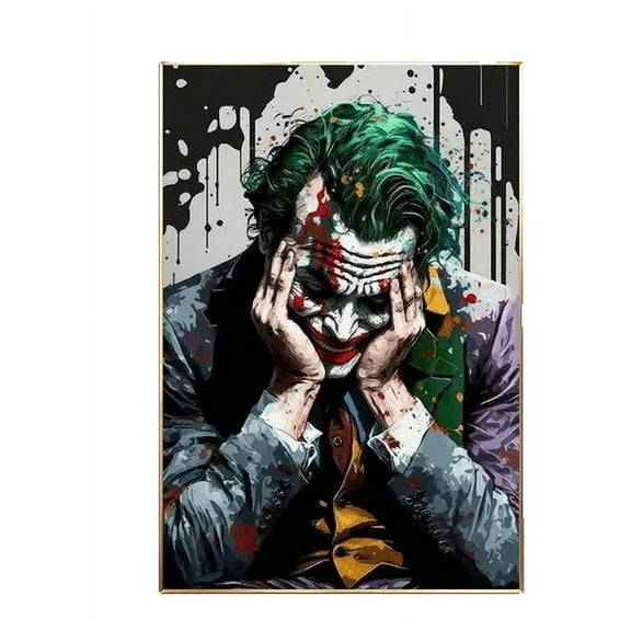 Joker Theme DIY Diamond Painting Kits for Adult5D Full Drill Craft Painting Kits Home Wall Decor12 x 16 inch.