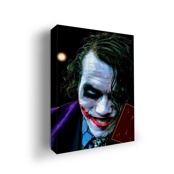 Joker2 Canvas Wall Art by Mavis Print- 12x16 inches DC Comics Wall Decor | HD Printed & Wooden framed wall art | UV & Water Resistant Modern Wall Decor for Gift | Kids room Decor | Made in USA
