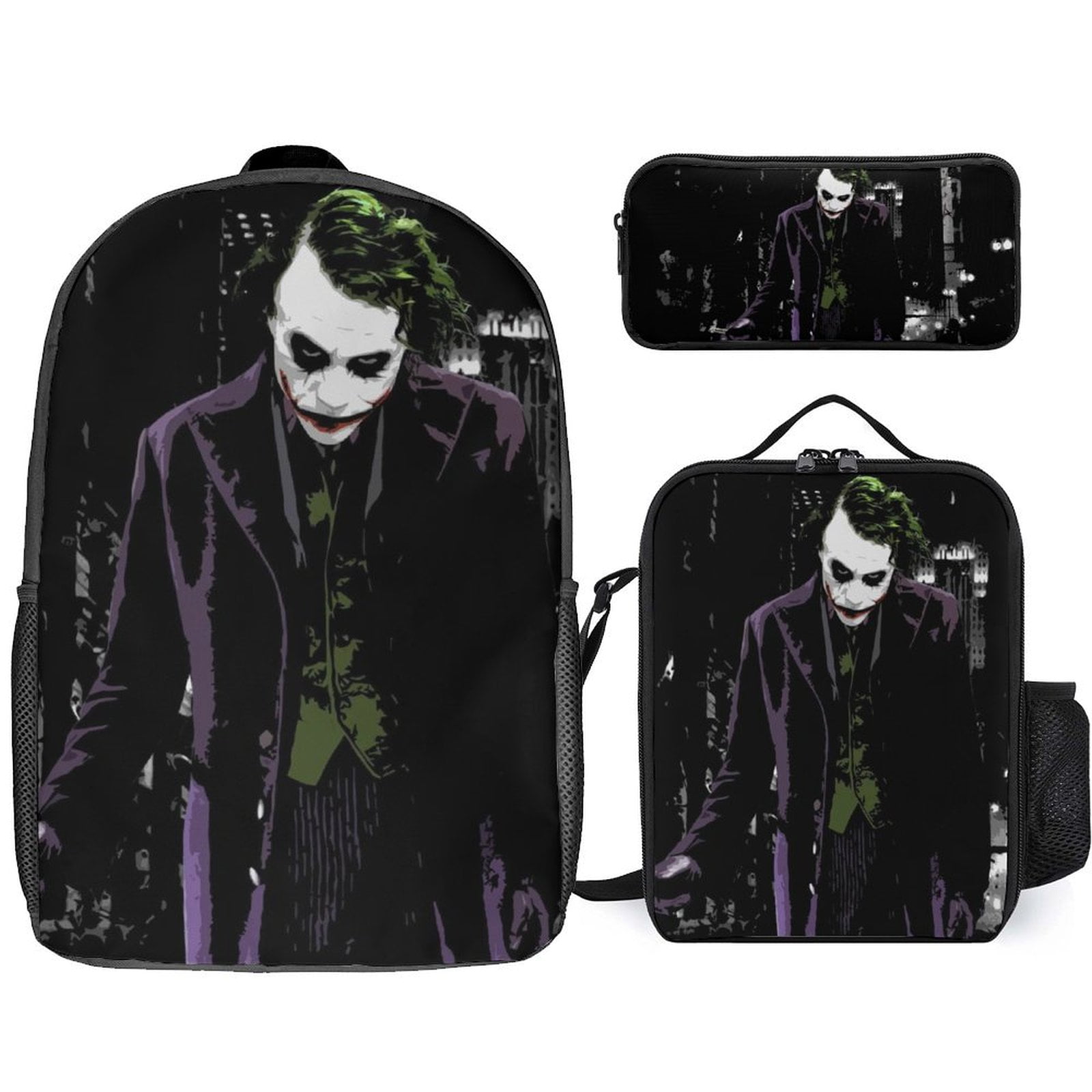 Jokers Backpacks 3 Piece Set Bookbag with Lunch Bag And Pencil Case ...