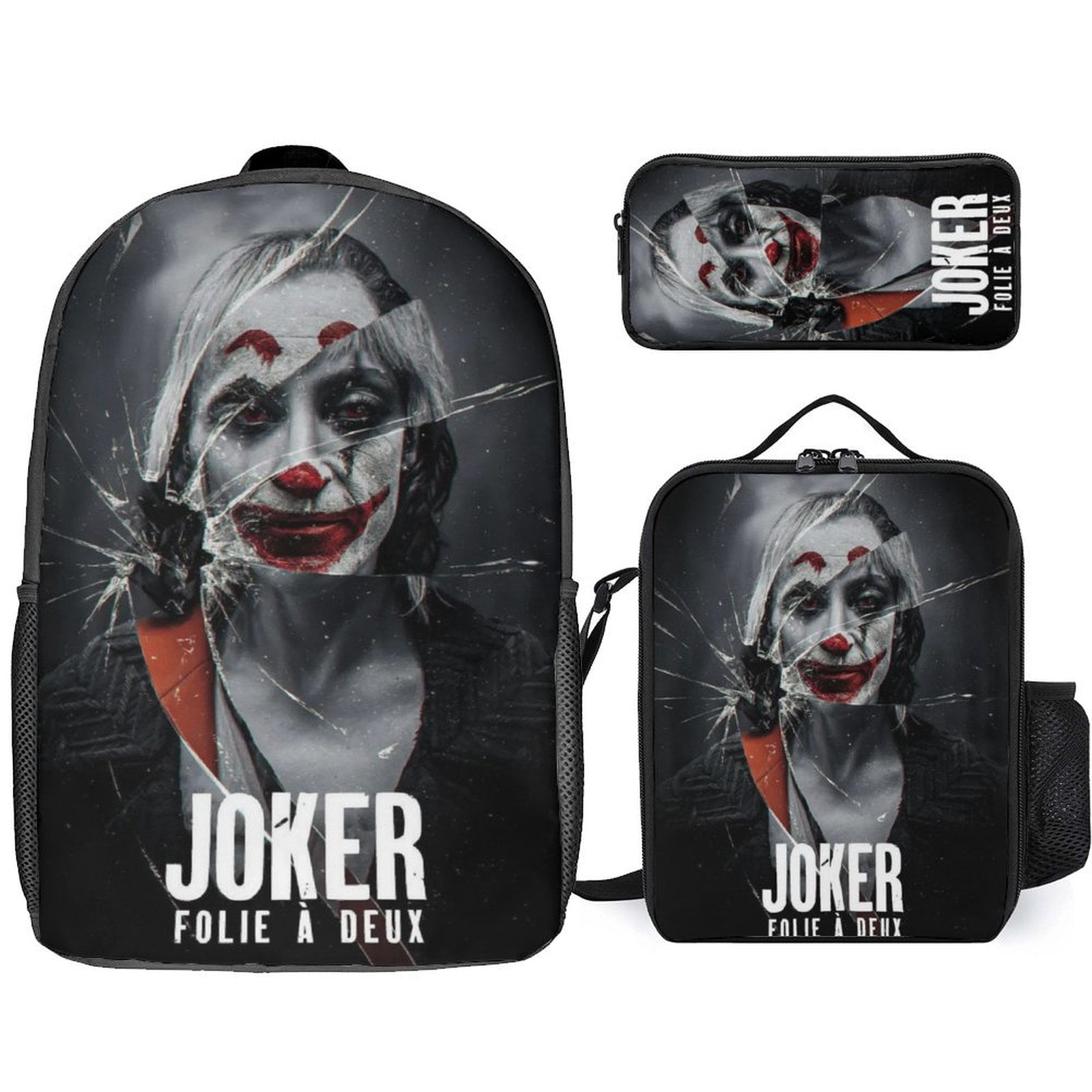 Jokers Backpacks 3 Piece Set Bookbag with Lunch Bag And Pencil Case ...