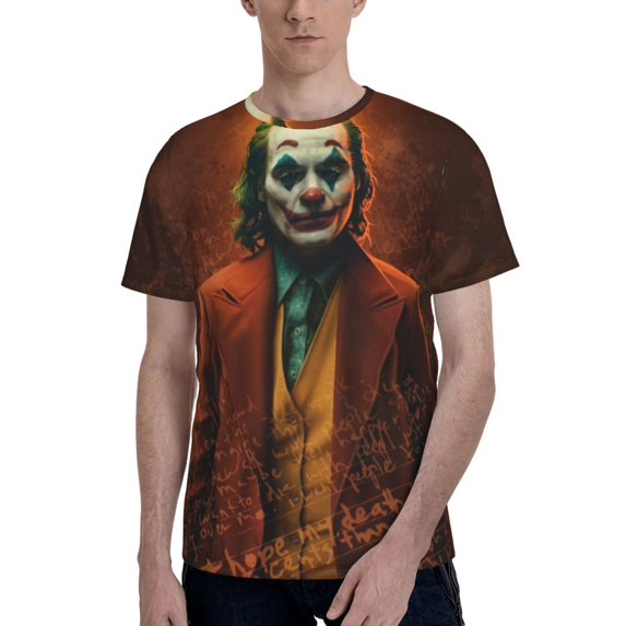 Jokers T Shirt 3d Printed Crewneck Graphic Short Sleeve Tees For Mens