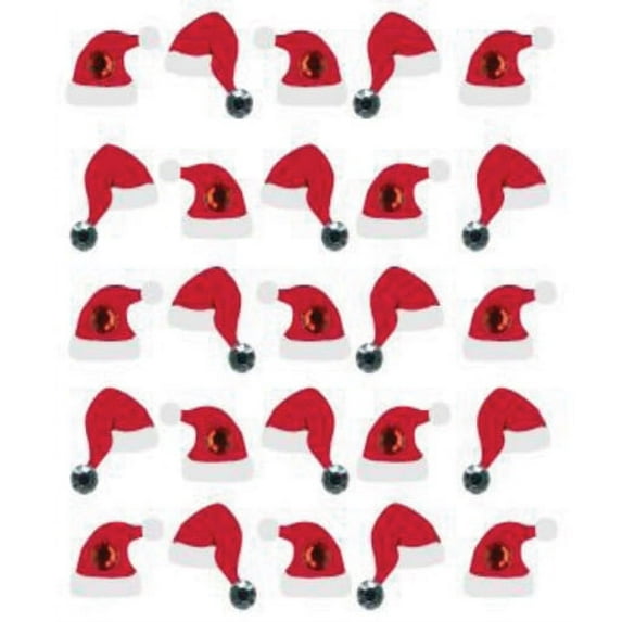 Jolee's Boutique Christmas Santa Hat Stickers, 25 Piece