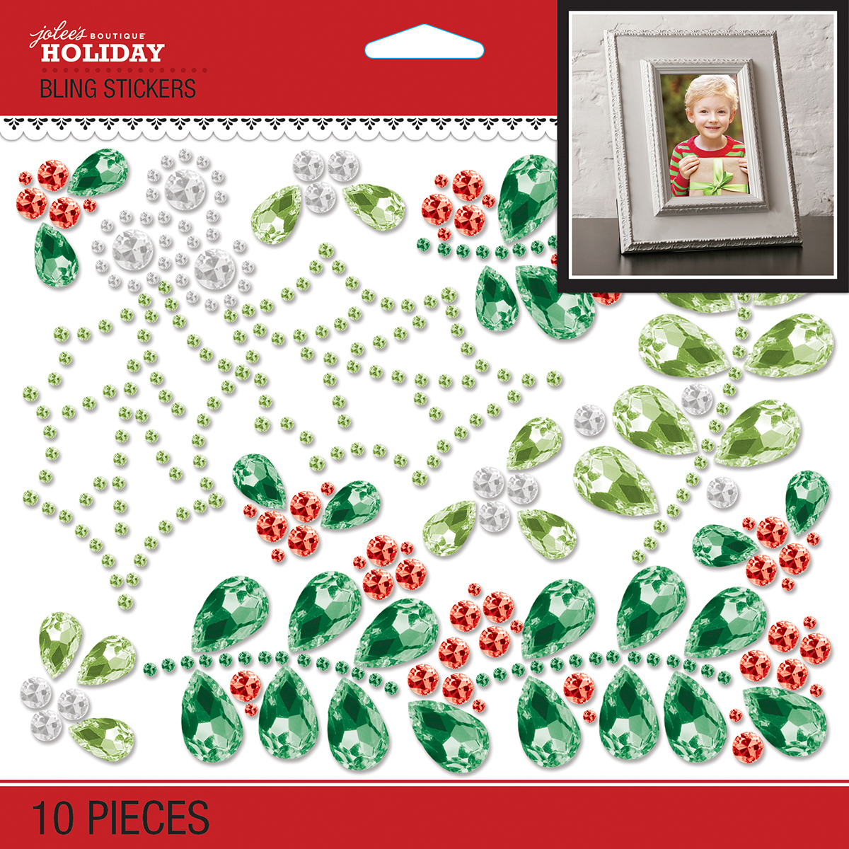 Jolee's Boutique Dimensional StickersBling Holly Mistletoe