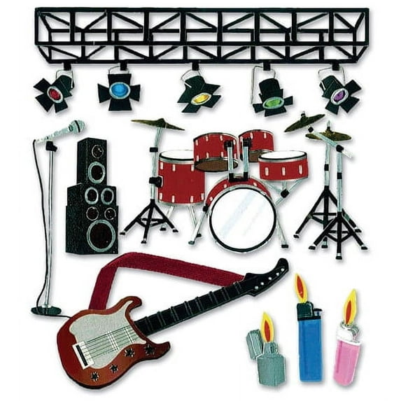 Jolee's Boutique Dimensional Stickers-Concert