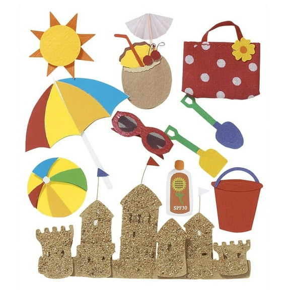 Jolee's Boutique Dimensional Stickers Fun At The Beach