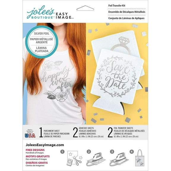 Jolee's Boutique Easy Image Foil Transfer Kit 5/Pkg-Silver