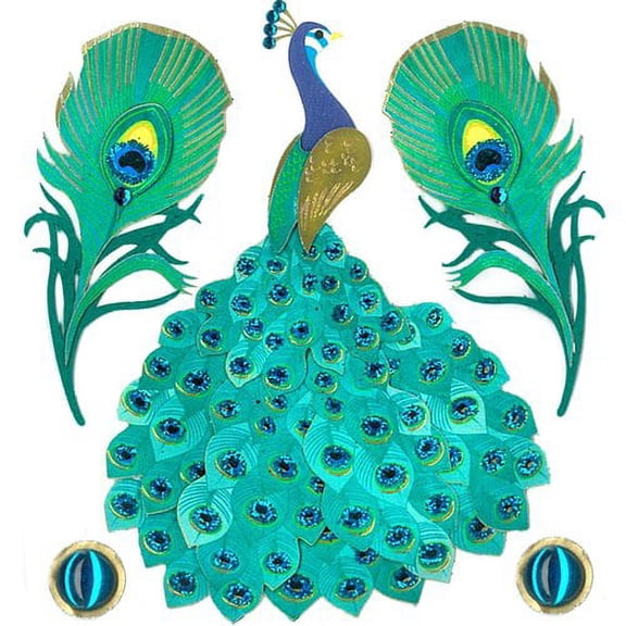 Jolee's Boutique Peacock Stickers, 14 Piece