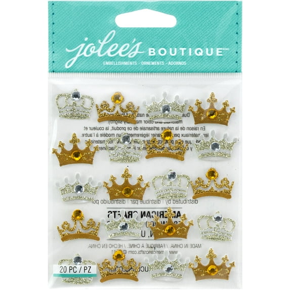 Jolee's Cabochon Dimensional Repeat Stickers-Crowns