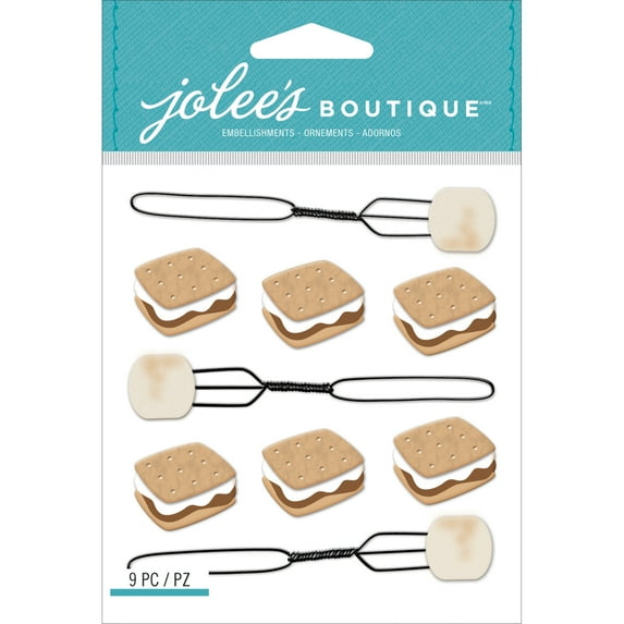 Jolee's Cabochon Dimensional Repeat Stickers-S'mores