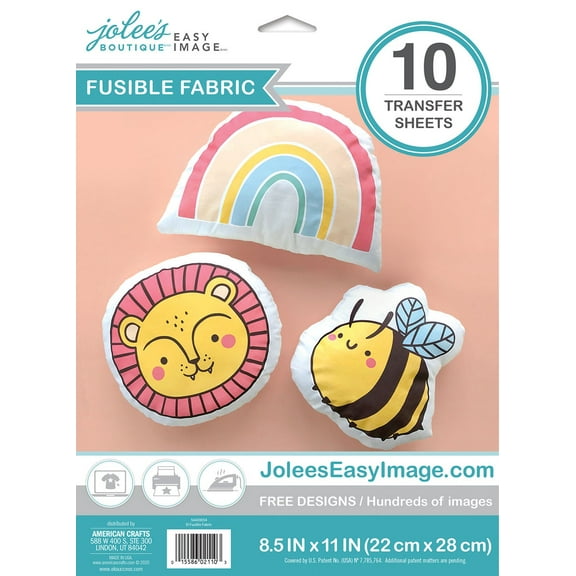 Jolee's Easy Image Fusible Cotton Transfers 8.5"X11" 10/Pkg-For Light Fabrics